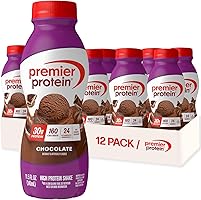 Premier Protein Shake, Chocolate, 30g Protein, No Added Sugar, 24 Vitamins & Minerals to Support Immune Health, 11.5 fl...