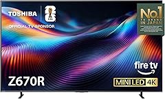 Toshiba 55" Z670R Series Mini-LED 4K UHD Smart Fire TV (55Z670R, 2026 New) - QLED, Native 144Hz, HDR10+, Dolby Vision IQ, REGZA Engine Zri, Dolby Atmos, Game Mode Pro, Alexa Built-in, Japan Quality