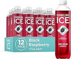 Sparkling Ice, Black Raspberry Sparkling Water, Zero Sugar Flavored Water, with Vitamins and Antioxidants, Low Calorie...