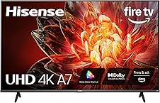 Hisense 55" Class A7 Series (55A7NF,2025 Model) 4K UHD Smart Fire TV, Voice Remote with Alexa, Wide Color Gamut, HDR10+, Dolby Vision, Dolby Atmos, Game Mode, ALLM, Stream Live TV Without Cable